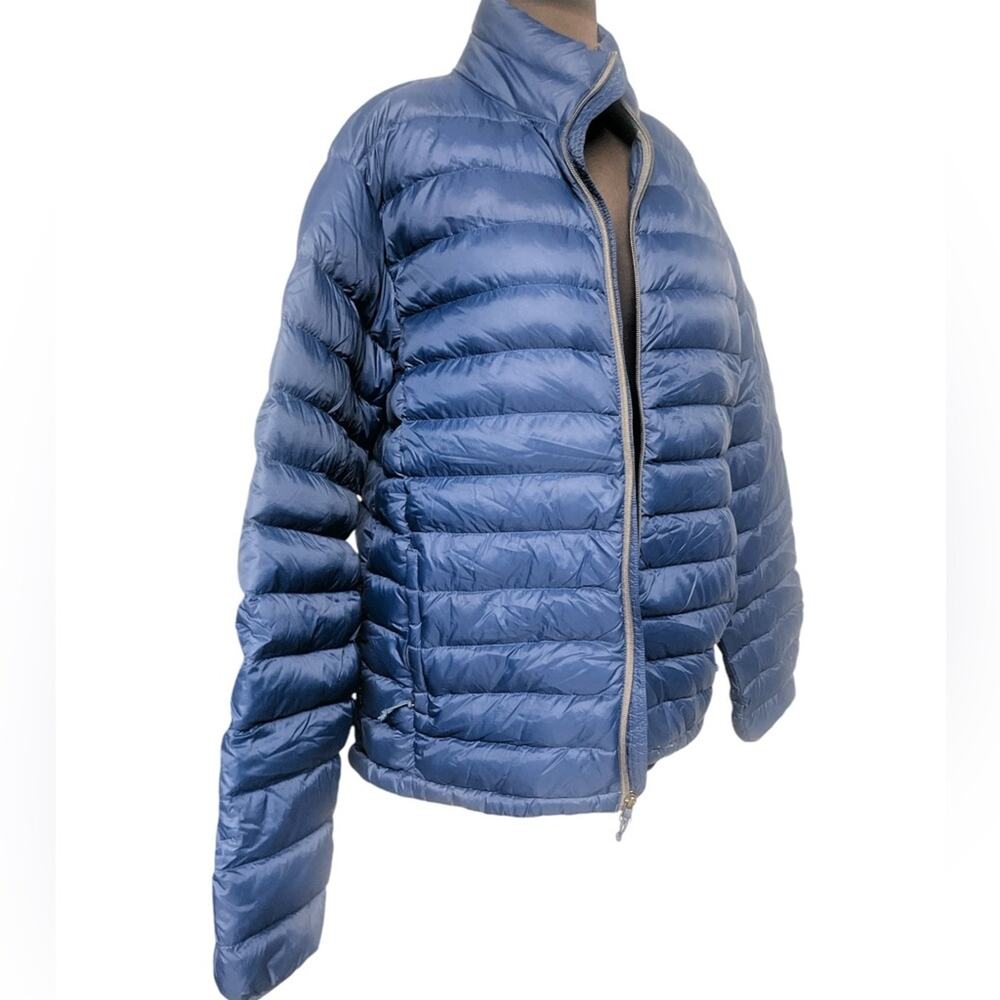 Red Head Blue Puffer Zip Front Duck Down Feather Lightweight Warm Winter Coat M - Picture 3 of 7